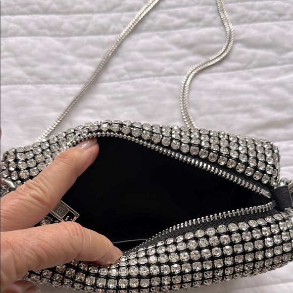 Designer inspired Silver Crystal Embellished Women's Bag NWOT - Picture 6 of 11